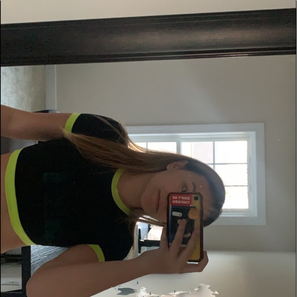 Black and neon crop top!